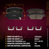 WHAT'S IN THE KIT: 1x Front Ceramic Brake Pad Set D1444, 1x Rear Ceramic Brake Pad Set D1544